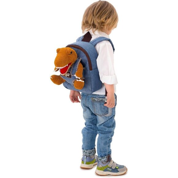 🆕 Boys Blue Dinosaur Toys kids 3-5 Gifts Birthday Toddler Backpack - Picture 3 of 8